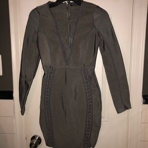 Bandage Gray/Grey Dress, Size M (4-6), NYE Dress